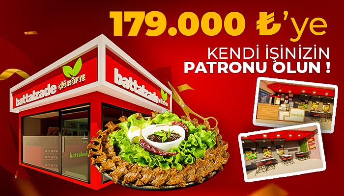 179.000 ₺ battalzade çiğköfte bayilik